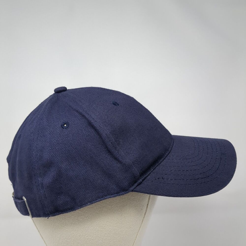 Basic Editions Slideback Hat Blue One Size Adjustable Solid Blank - Picture 4 of 9